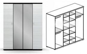 Шкаф 4-х дверный Гретта СБ-207 в Среднеколымске - srednekolimsk.mebelnovo.ru | фото