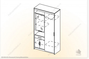 Шкаф Мелисса К-2 (пеликан) в Среднеколымске - srednekolimsk.mebelnovo.ru | фото