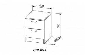 Тумба прикроватная Diamante ТДИ 400-1 в Среднеколымске - srednekolimsk.mebelnovo.ru | фото
