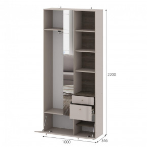 Вешалка с зеркалом Одетта (ВШ1) в Среднеколымске - srednekolimsk.mebelnovo.ru | фото